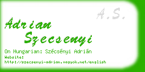adrian szecsenyi business card